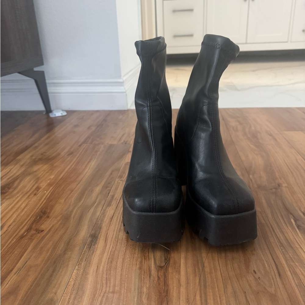 ASOS Black Platform Heeled Boots